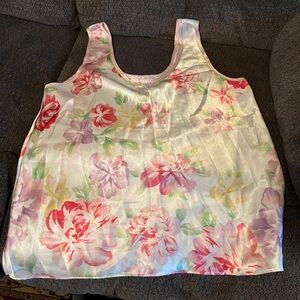 Oscar de la Renta Pink and Yellow Floral Blouse